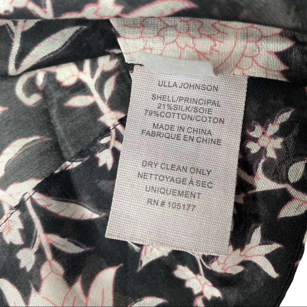 Ulla Johnson Goldie One Shoulder Floral Blouse 6 - Picture 7 of 8